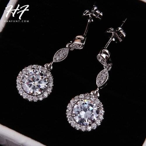 Top Quality E591 CZ Crystal Sliver Color Earring Genuine Austrian Crystal HotSale CHAMPAGNE GOLD color