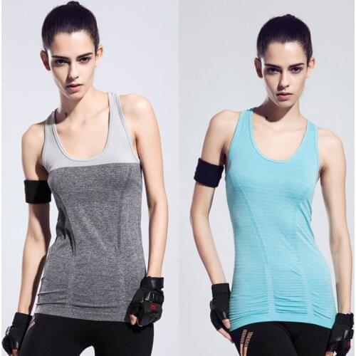 2016 New Arrival 5 Colours Women Yoga Shirts Elastic Breathable Quick Dry Gym Fitness Vest Yoga Tank Top Running Underwear