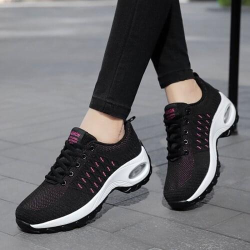 Air Cushion Women Sport Shoes Light Womens Running Shoes Soft Trainers Outdoor Zapatillas Mujer Breathable Walking Jogging Shoe