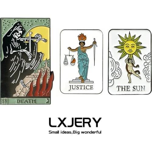 LXJERY Cartoon Tarot Pin Badge On Backpack Cute Brooch Pins For Clothes Broche For Women Girls Gift