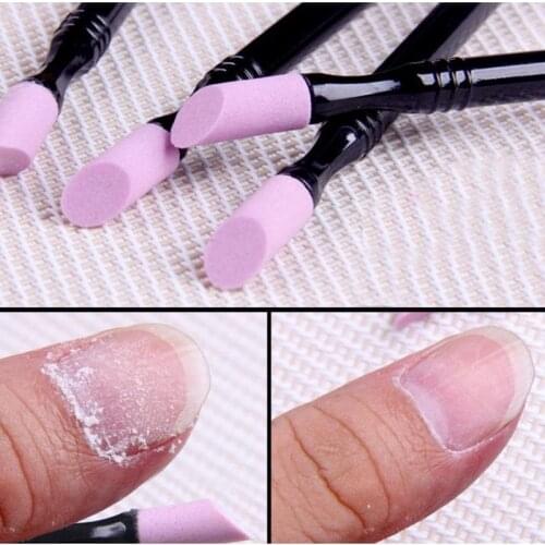 1pcs Portable Nail Cuticle Pusher Quartz Polishing Pen Dead Skin Remover Trimmer Nail Art Manicure Grinding Tools Pedicure