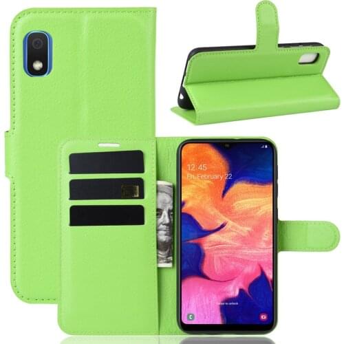 10pcs/lot Litchi Grain wallet leather Case Cover for Samsung M40 M30 M20 M10 A10 A20 A30 A50 A60 A70 A10E A20E A80