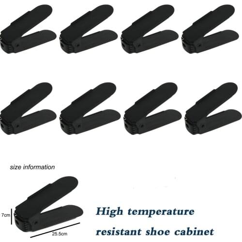 2/4/6/8/10PCS Adjustable Shoe Organizer Modern Double Rack Storage Space Saver Shoes Organizers Stand Shelf Living Room Plastic