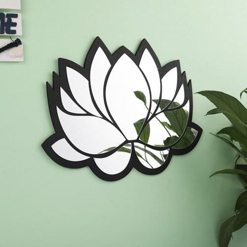 3D Blooming Lotus Decorative Wall Mirror Acrylic Mirrors For Home Wall Decor Bedroom Living Room Decor Art Craft Home Decoration