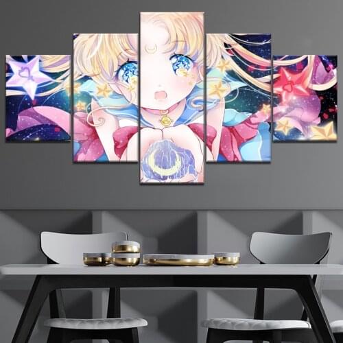 5 Piece Canvas Print Animation Sailor Poster Modern Wall Art Modular Picture Home Decor LIving Room Bedroom Decoration Painting