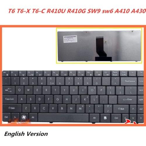 Laptop English Keyboard For Hasee A410 A430 Hair T6 T6-X T6-C R410U R410G SW9 sw6 notebook Replacement layout Keyboard