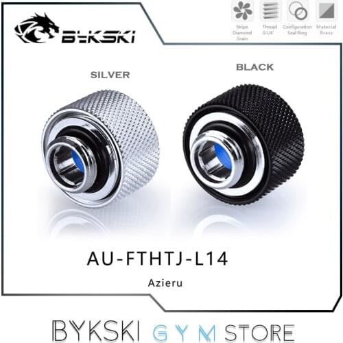 Bykski Anti-Off Hard Tubing Compression Fitting For 14MM Acrylic/PETG/Metal Pipe Water Cooling Connector, 4Pcs/Lot, AU-FTHTJ-L14