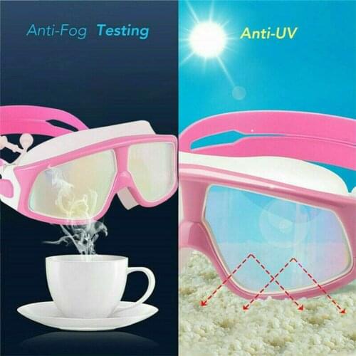 Kids Adjustable Goggles Swimming Glasses Anti-fog Uv Protect Children Waterproof Silicone Mirrored Swim Eyewear
