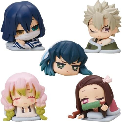 BANDAI 71249 Gashapon Demon Slayer: Kimetsu No Yaiba Sleep 4 Uneven Facial Expressions Dynamic Toys