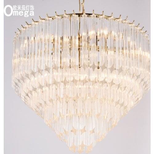 Nordic designer chandeliers Post-modern crystal glass creative villa bedroom restaurant light luxury living room lamps
