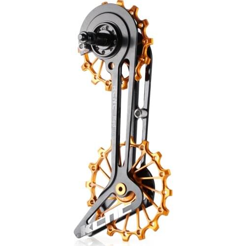 KCNC Road Bicycle Bike Oversized Pulley Cage OSPW for SRAM RED FORCE RIVAL APEX 10S 11S Gold color 14-16T