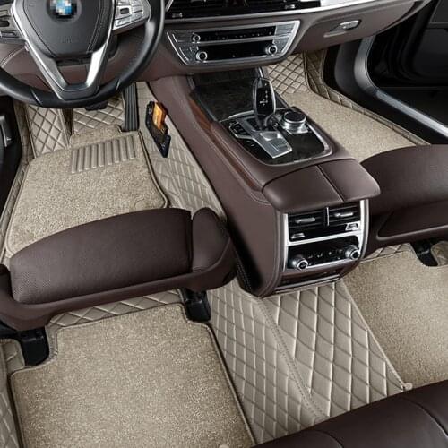 Leather car floor mats For volvo s60 v70 xc60 c30 v50 v60 s80 v40 s40 xc70 accessories carpets rugs