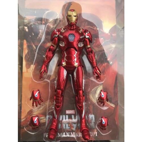 Marvel Ironman MK46 LED light 17cm Articulated Action Figure Toys