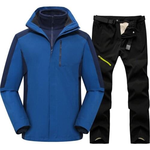 Winter Ski Suit Men Outdoor High Quality Windproof Waterproof Ski Jackets Warm Snow Trousers Winter Ski Snowboarding Jackets
