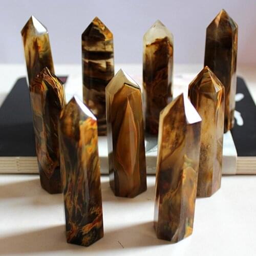 Rare Pretty Yellow Smelt Quartz Crystal Single Terminated Wand Healing Specimen