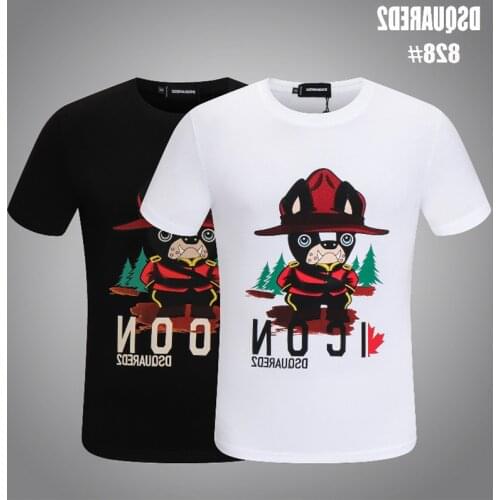 Autumn/winter 2021 Dsquared2 Box T-shirt streetwear mens and womens fashion cotton casual short-sleeved round neck T-shir