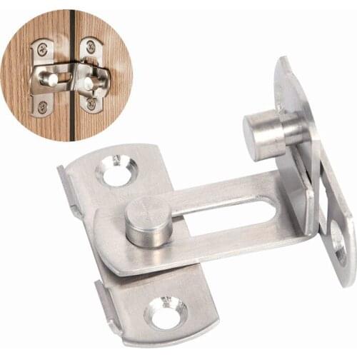 90 degree Right angle buckle 304 Stainless steel sliding door Barrel bolt hasp latch hook lock Window Anti-theft Cabinet Fitting