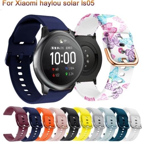 Pure Color Silver Buckle Strap Sports Suitable For Xiaomi Haylou Solar LS05 Pure Smart Watch Strap Sports Smart Accessories