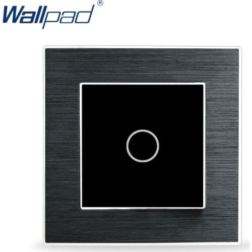 1 Gang 2 Way Light Touch Switch Wallpad Luxury Wall Switch Satin Metal Panel 2 Way Position Touch Switch for LED Strips