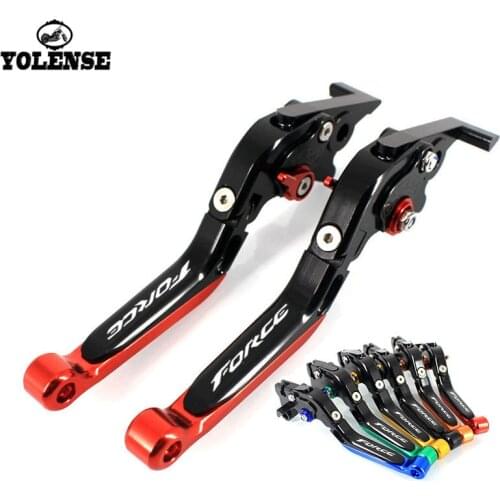 Scooter For YAMAHA FORCE155 FORCE 155 2017 2018 Motorcycle Accessories Folding Extendable Brake Clutch Levers LOGO FORCE
