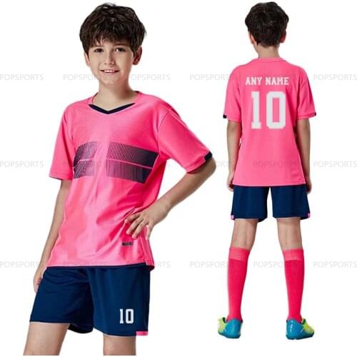 Children Football Jerseys Boys and girls Soccer Clothes Sets Custom DIY youth soccer sets training jersey suit
