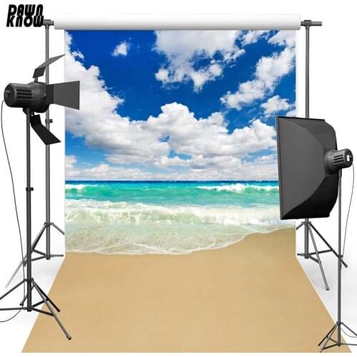 DAWNKNOW Sandbeach Cloud Vinyl Photography Background For Newborn New Fabric Polyester Backdrop For Family Photo Studio F2609