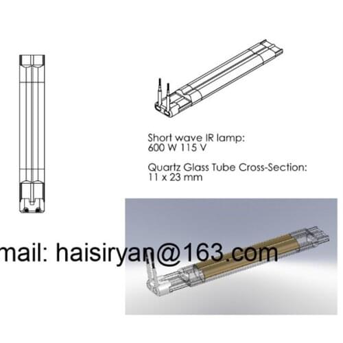 Gold Coating Tungsten Heating Filament IR Lamps for Plastic Welding