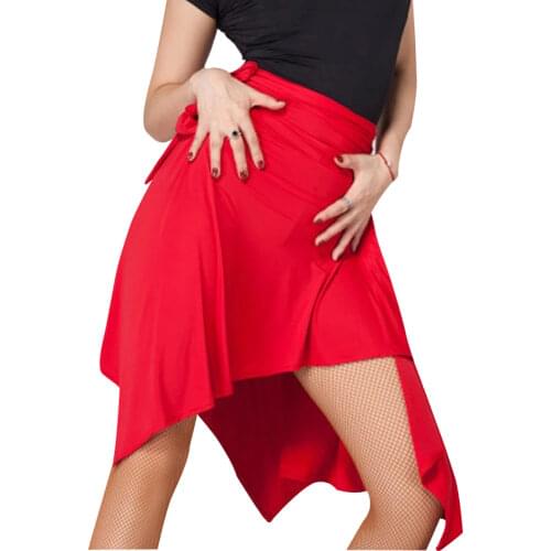 Latin Dance Skirt For Women Black Purple Red Color Professional Sumba Dancing Skirt Adult Cheap Stage Rumba Qia Qia Latin Dress