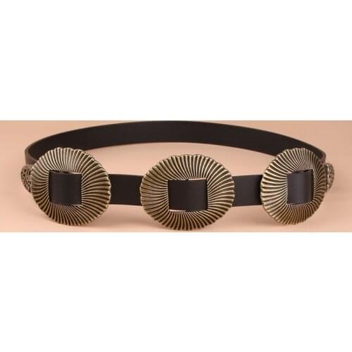 Deepeel 1pc 2.1cm*100cm Woman Embossed Buckles Head PU Belts Ladies Leather Crafts Decorative Belt Luxury Female Waist Corset