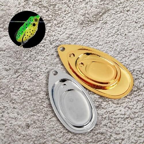 Fishing 10pcs Nickel Plated Steel Smooth French Spinner Blades Nickel Finish Tackle