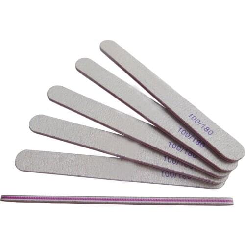 25 pcs/lot straight zebra file professional emery board nail file 100/180