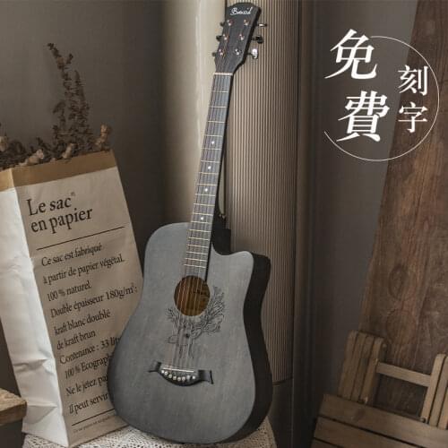 Body Acoustic Guitar Neck Left Handed Portable Vintage Travel Guitar Semi Hollow Guitarra Acustica Musical Instruments DE50JT