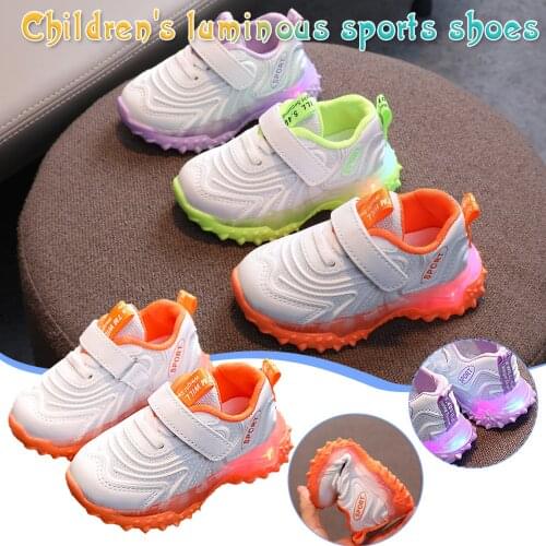 Kid Running Sneakers Toddler Infant Shoe Baby Boys LED Light Shoes Casual Sports Shoes For Girls Children School Casual Sneaker