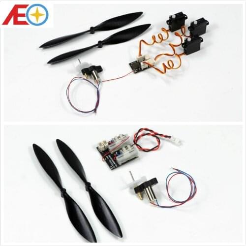 DIY Micro Brushed Power System with 6x14mm Brushed Motor/Micro Prop, and Micro Receivers for RC Micro Mini Indoor Airpalne Model