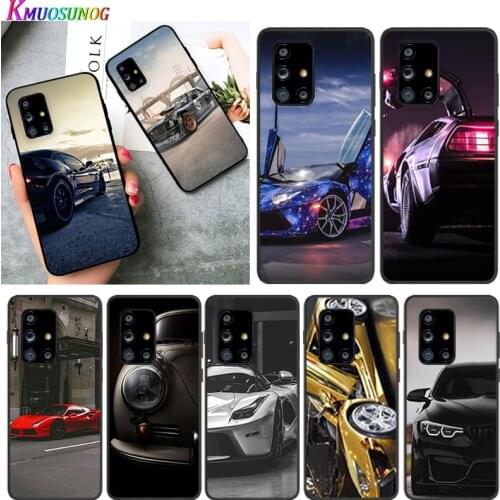 Cool Sports Cars for Samsung A72 A52 A32 A02S A12 A42 A51 A91 A81 A71 A51 A41 A31 A21S A11 A01 4G 5G UW Black Phone Case
