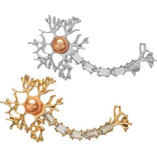 Creative Jewelry Nerve Tissue Organ Brooch Pin Nurse Doctor Uniform Decor Gift