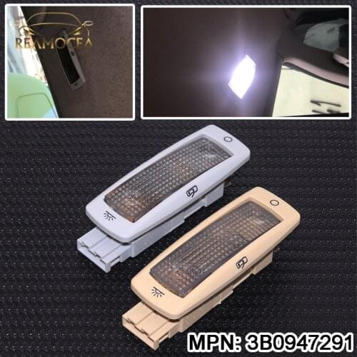 Reamocea OEM 3B0947291 Rear Reading Map Dome Light Lamp Fit For VW Golf Passat Beetle Tiguan Caddy Skoda Fabia Superb Seat Leon