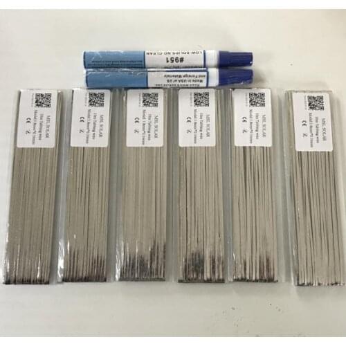 ALLMEJORES 6pcs x 10m 200ft Solar tabbing wire bus bar Ribbion for DIY solar panel connect +2pcs Flux pen