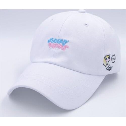 Cotton Meew Letter Embroidery Baseball Cap Adjustable Snapback Cap for Men and Women 297