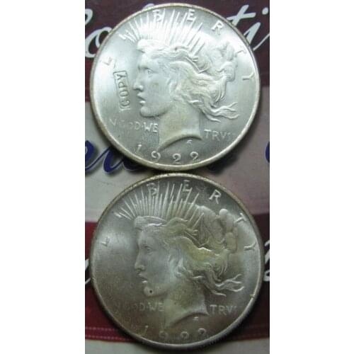 UNC 1922 Peace Dollar Two Face Coin(1922) UNC COPY COINS