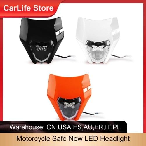 Motorcycle Safe New LED Headlight Headlamp Head Lamp Light For KTM EXC EXCF SX SXF XC XCF XCW XCFW 125 150 250 300 350 450 530