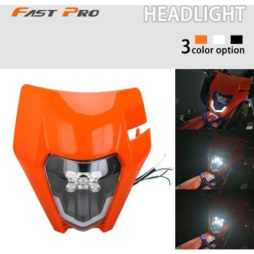 Motorcycle LED Headlight Front Lamp Mask Lighting Headlamp For KTM SXF EXC XCF XCW SMR 125 250 350 450 500 530 Six Day MX Enduro