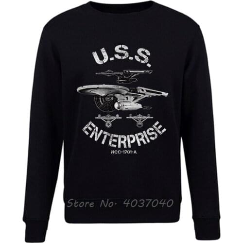 Hoodie men Uss Enterprise Voyager Spock Raumschiff Sci Fi Retro Planet Men Pullovers Sweatshirt Harajuku Streetwear