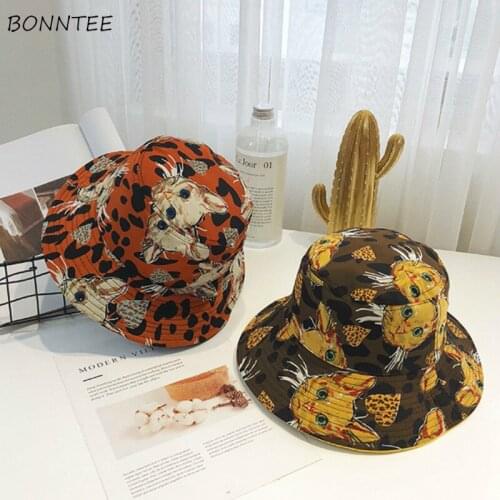 Bucket Hats Women Chic Double-sided Fashion Korean Outdoor Ladies Shade Sun Hats Holiday Harajuku Popular All-match Womens Caps