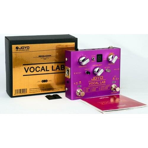 JOYO VOCAL LAB 9 Vocal Harmony Reverb Guitar Effect Pedal 48V Phantom Power AUX IN Support Headphone Output Vocal Guitar Pedal