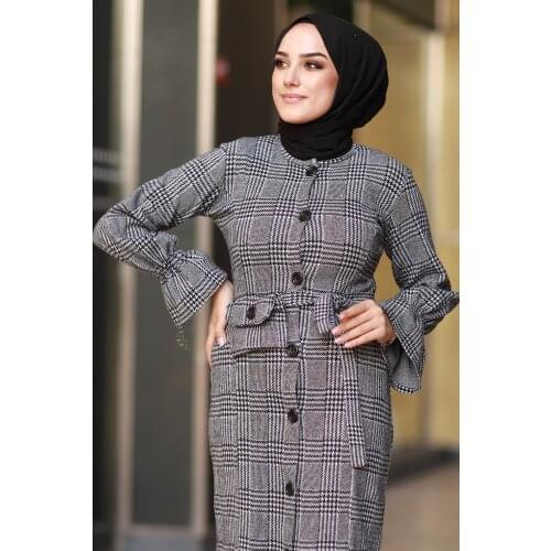 Belted Buttoned Abaya Dress Turkey Muslim Fashion Hijab Islam Clothing Dubai Istanbul Istanbulstyles 2021