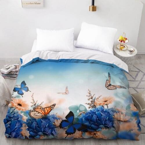 3D Duvet Cover Custom 210x210 245x210 Comforter/Quilt/Blanket case Twin Full Queen Bedding For Wedding Flower Microfiber