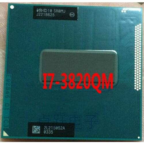 Intel CPU SR0MJ i7-3820QM Core i7 Mobile CPU i7 3820QM Laptop CPU 8MB PGA 2.7GHz to 3.7GHz free shipping