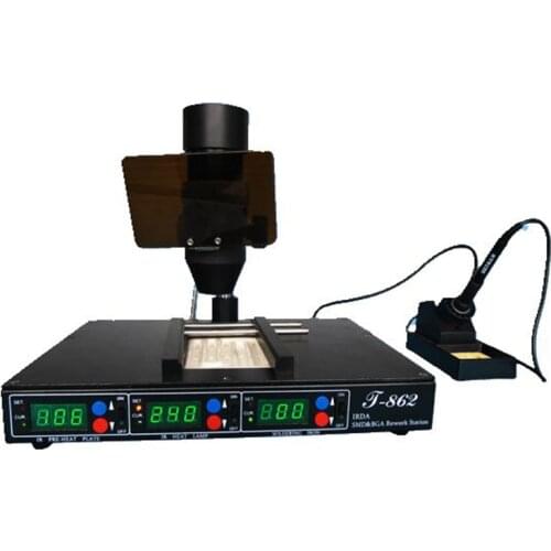 PUHUI T-862 IRDA Station Infrared Lamp Rework Machine BGA SMD SMT Desoldering Welding IC Hot Selling