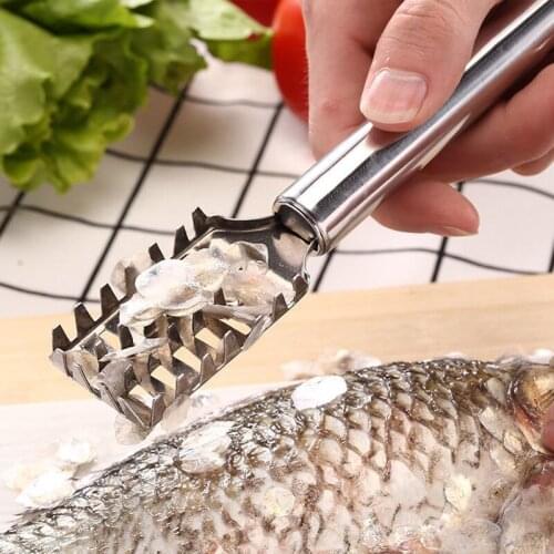 Stainless Fish scales Scraping Graters Fast Remove Fish Cleaning Peeler Scraper fish bone tweezers kitchen accessory tool gadge